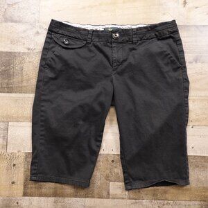 Anthropologie Cartonnier Black Walking Shorts Women’s 8 Stretch Cotton 13”